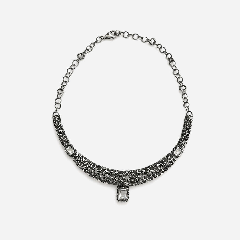 COLLANA GIROCOLLO CRISTALLO DI ROCCA