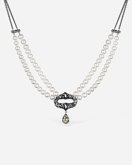 COLLANA HALO PERLE DOPPIO FILO