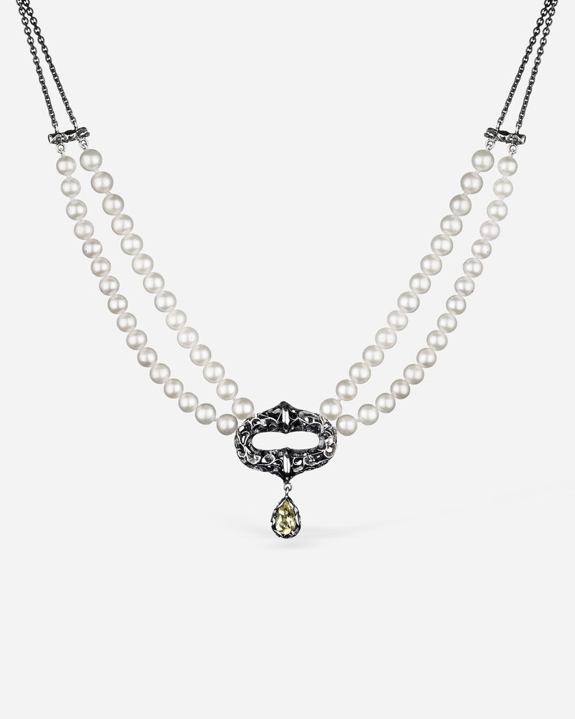 COLLANA HALO PERLE DOPPIO FILO