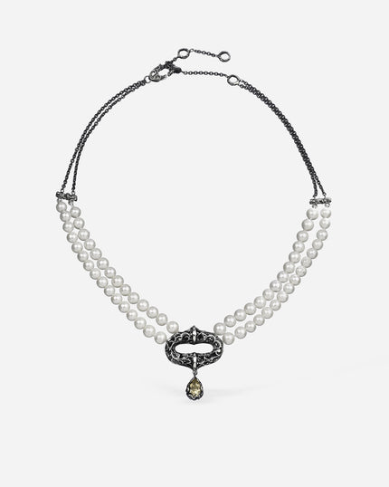 COLLANA HALO PERLE DOPPIO FILO