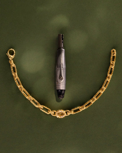 COLLANA GROUMETTE RECTANGLE DORATA
