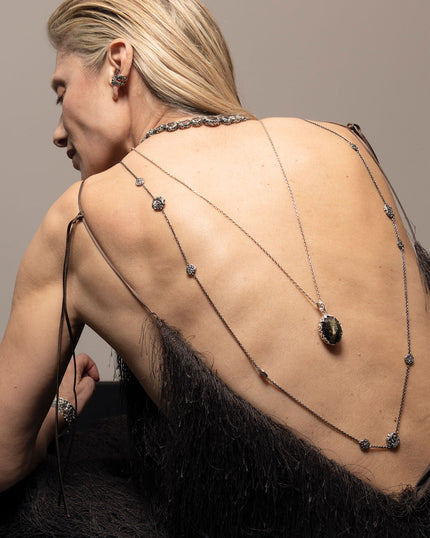 COLLANA CIONDOLO OSSIDIANA