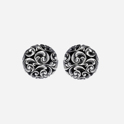 ORECCHINI A BOTTONE IN ARGENTO
