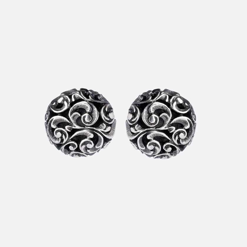 ORECCHINI A BOTTONE IN ARGENTO