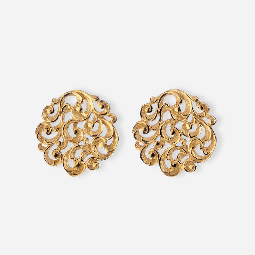 ORECCHINI ROSONE DORATI