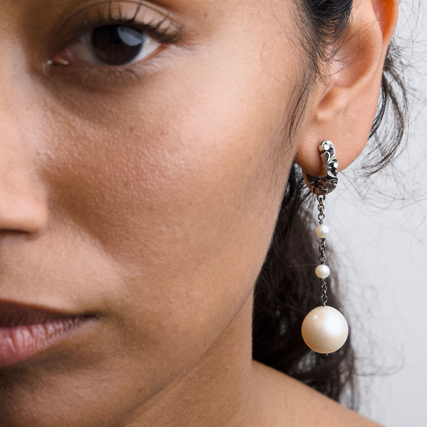 ORECCHINI PERLA LARIAT M