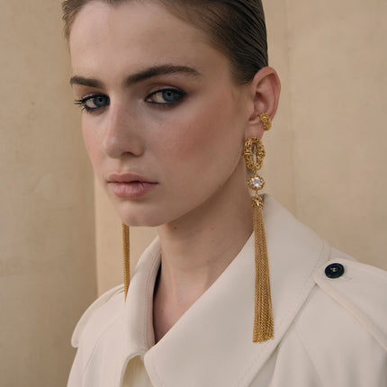 ORECCHINI CASCADE DORATI EXTRALONG
