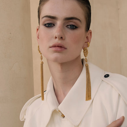 ORECCHINI CASCADE DORATI EXTRALONG