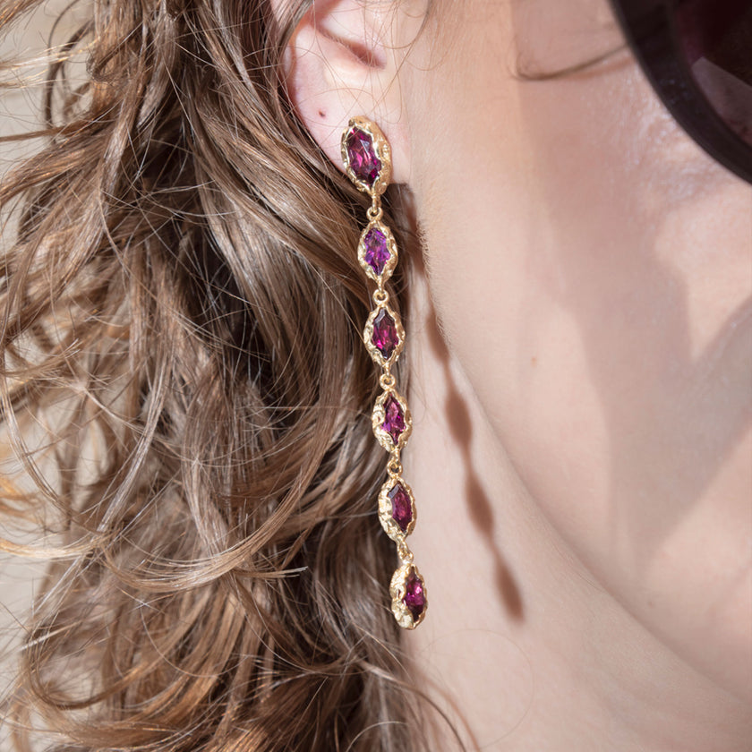 ORECCHINI CASCADE NAVETTE DORATI