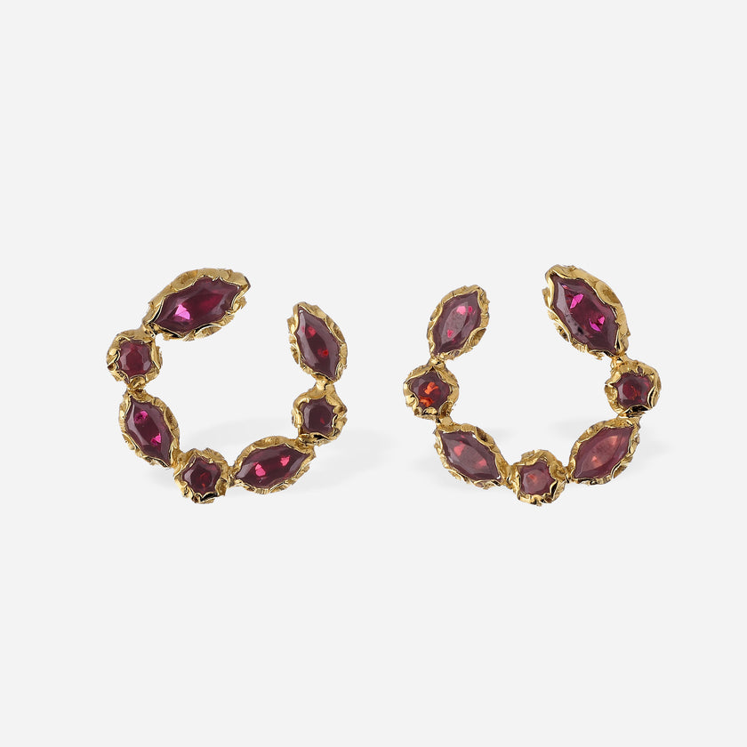 ORECCHINI MIXED CUT DORATI LARGE