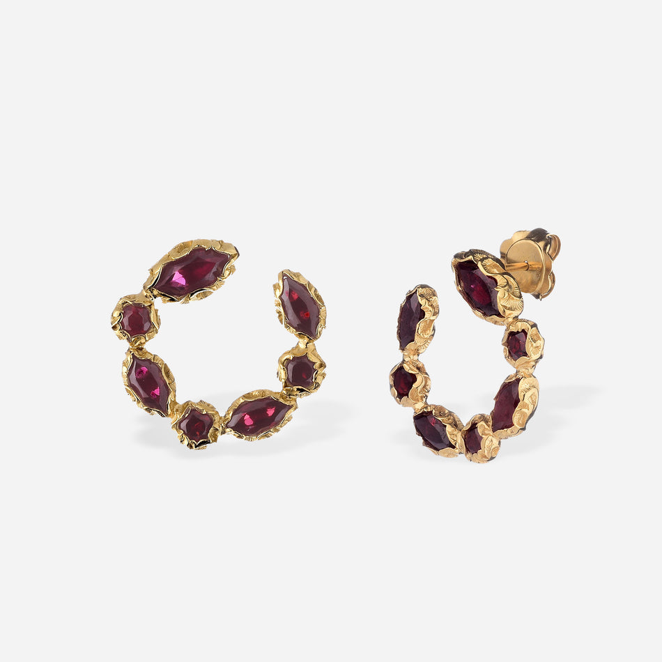 ORECCHINI MIXED CUT DORATI LARGE