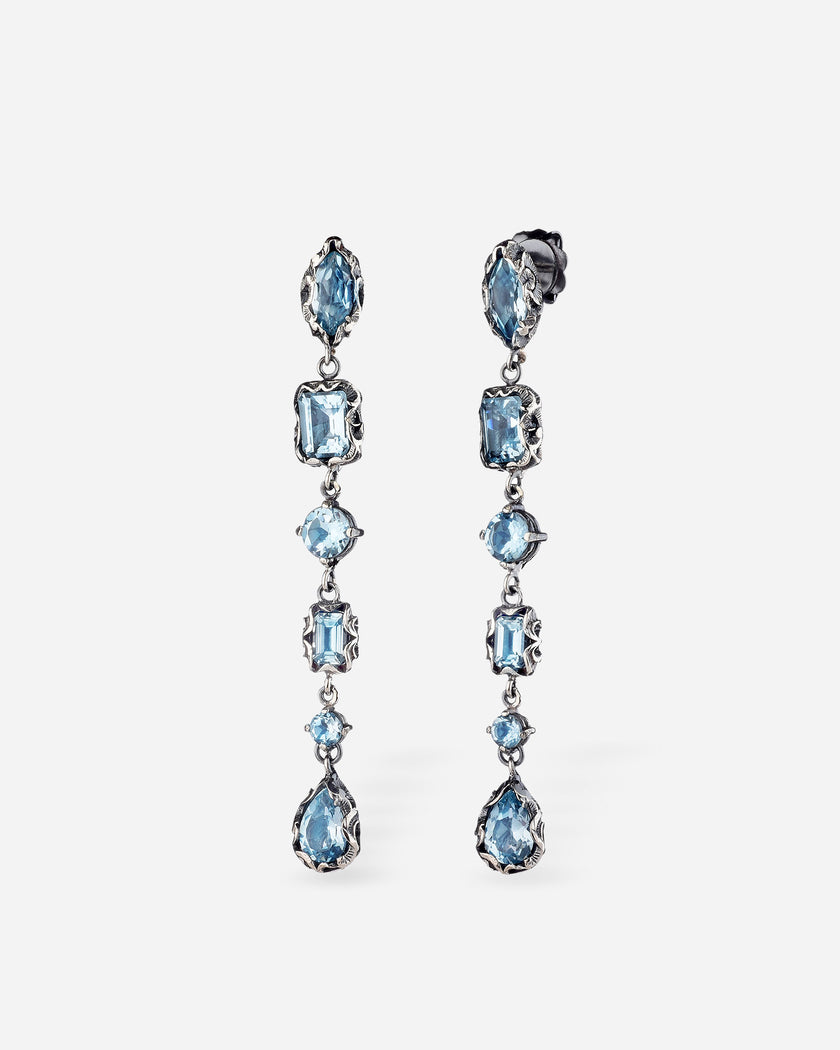 ORECCHINI PENDENTI 6 PIETRE MIXED