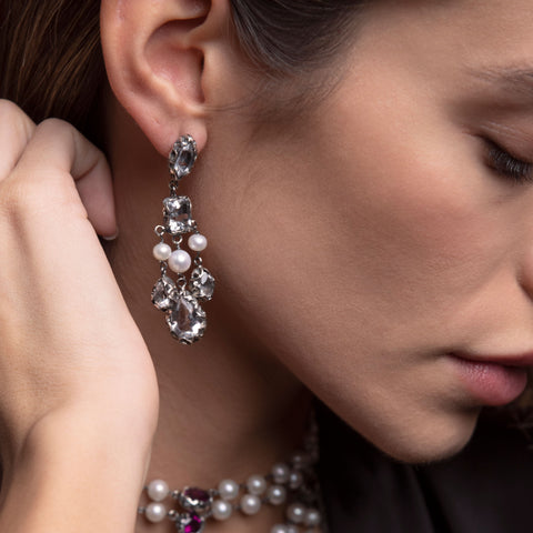 ORECCHINI CHANDELIER PERLA