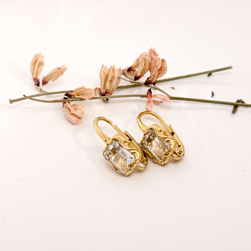 ORECCHINI MONACHELLA SQUARED DORATI