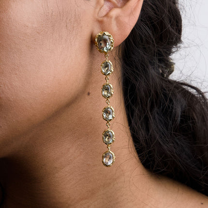 ORECCHINI CASCADE OVAL DORATI