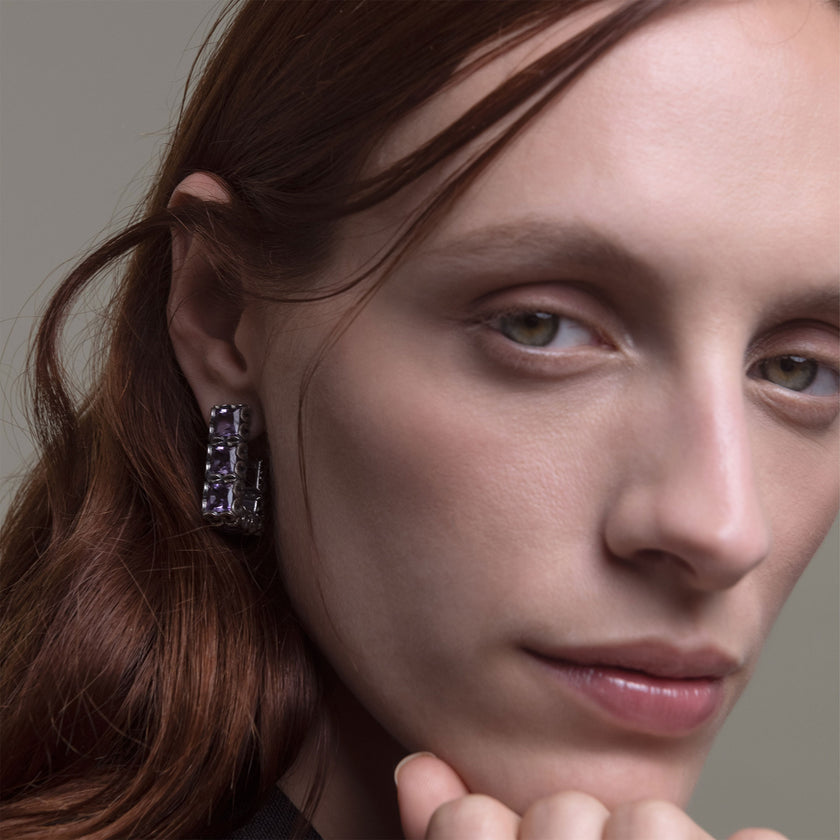 ORECCHINI ETERNITY SQUADRATI