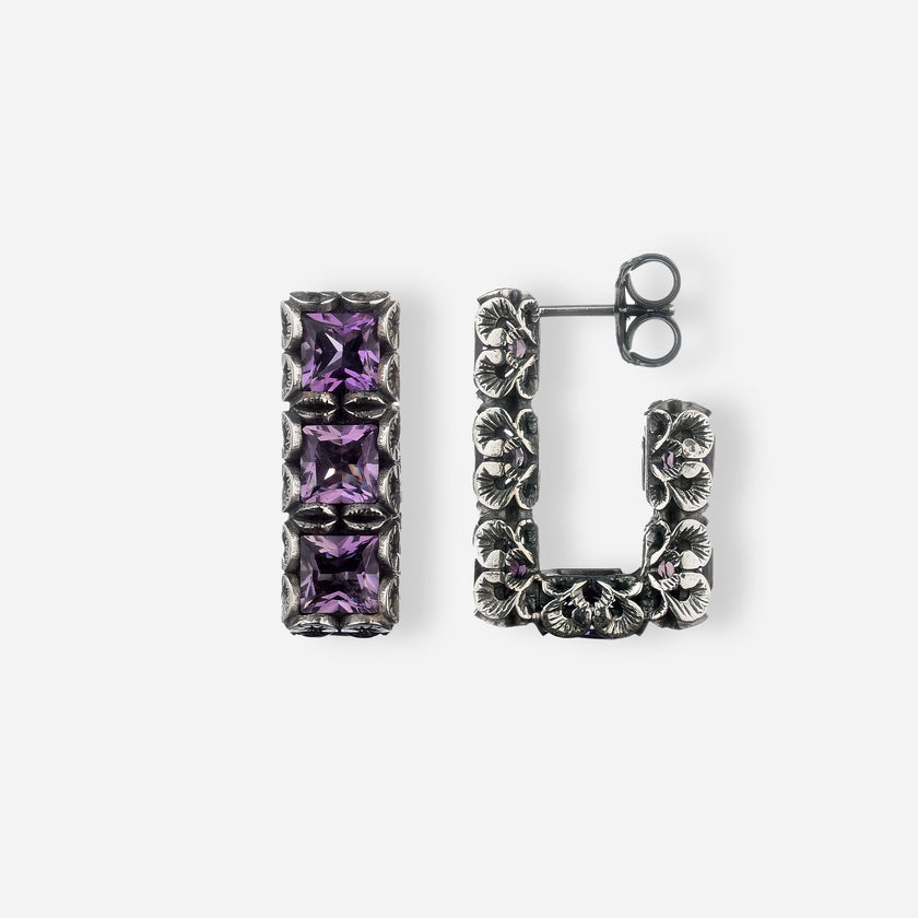 ORECCHINI ETERNITY SQUADRATI