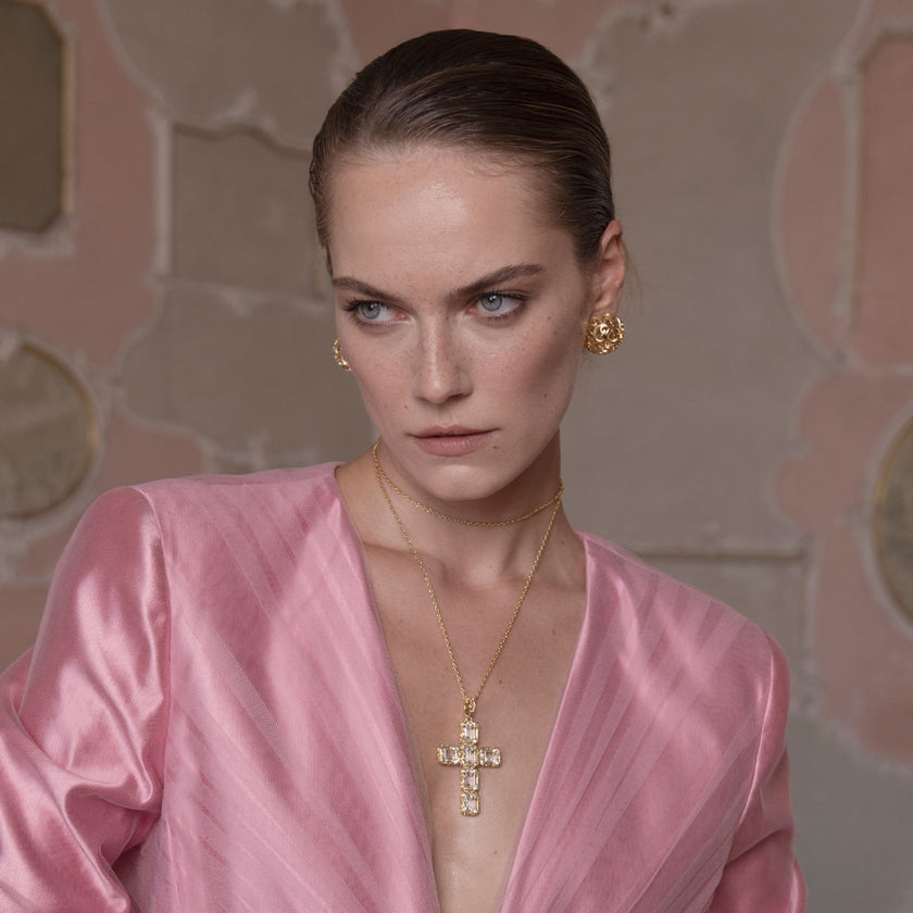 ORECCHINI A BOTTONE SEMISFERA