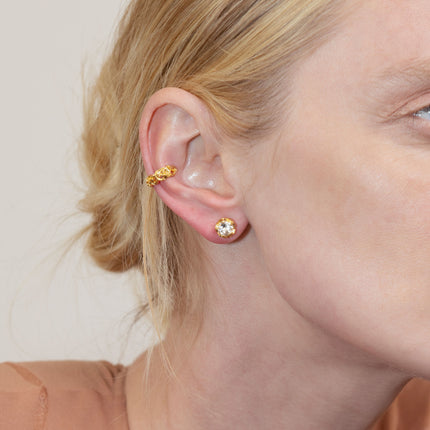 Orecchini bottone diamanti Horsebit oro 18k in oro rosa 18 carati Orecchini bottone diamanti Horsebit oro 18k in oro rosa 18 carati