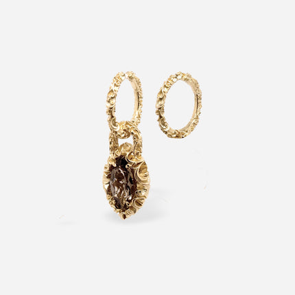 Orecchini a bottone Robin in argento sterling: dettaglio in vermeil oro Orecchini a bottone Robin in argento sterling: dettaglio in vermeil oro