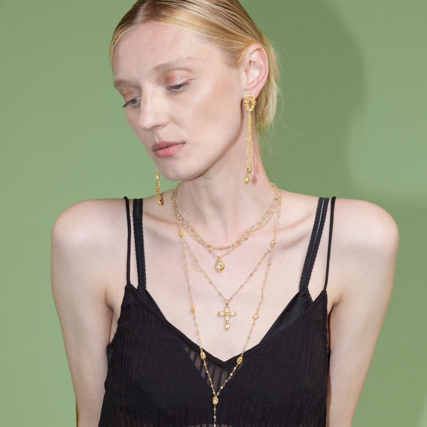 ORECCHINI PENDENTI HALO