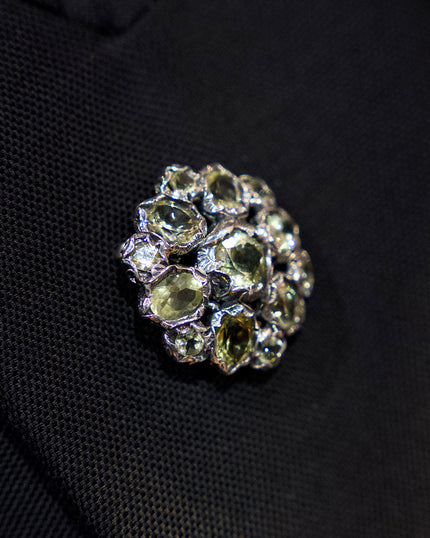 SPILLA IN ARGENTO CON PIETRE