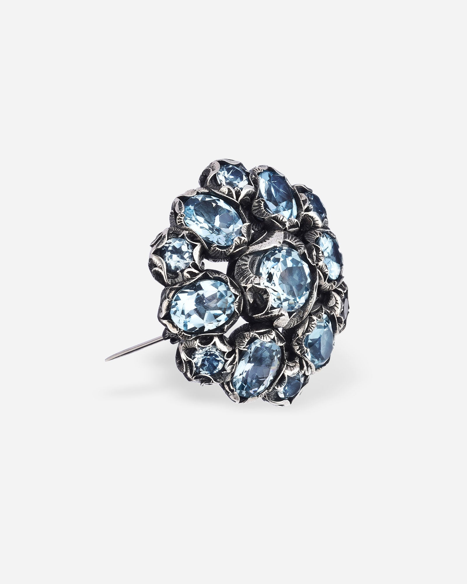 SPILLA IN ARGENTO CON PIETRE