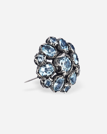 SPILLA IN ARGENTO CON PIETRE