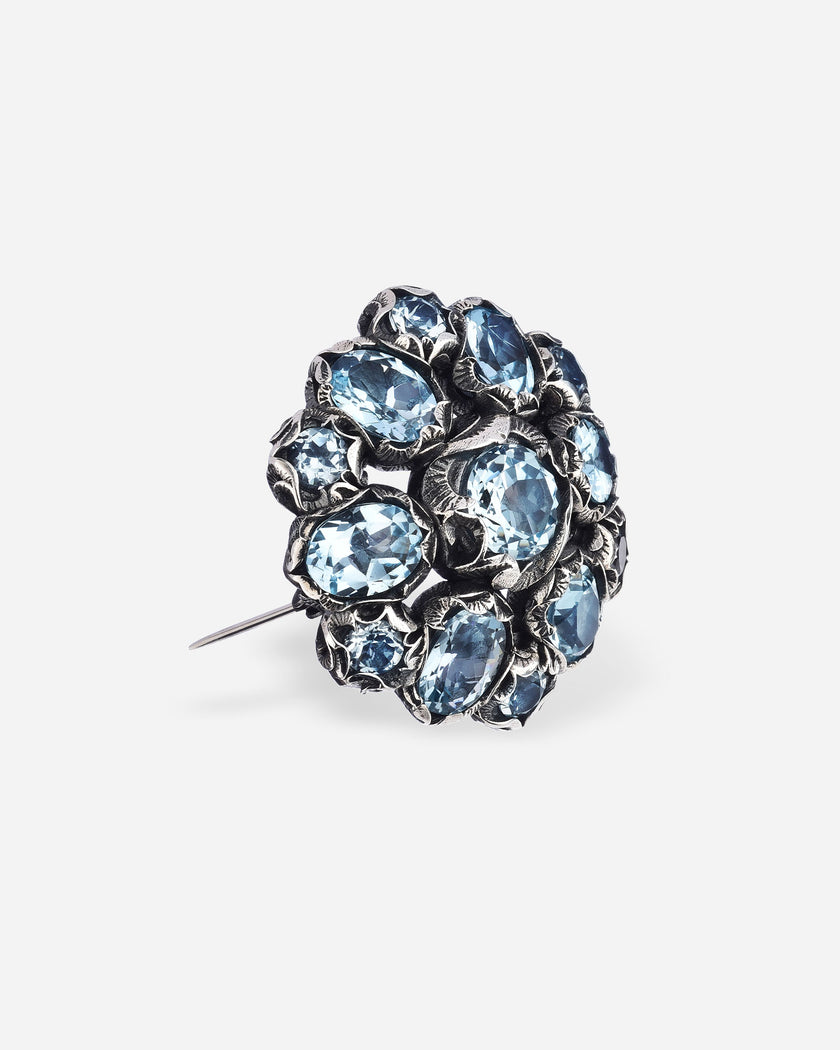 SPILLA IN ARGENTO CON PIETRE