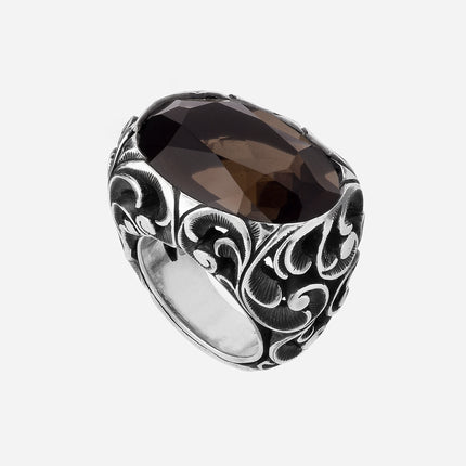 Ring with large oval stone