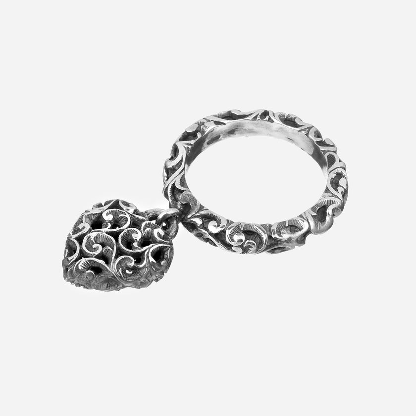 Anello Shakti Love, cuore intagliato