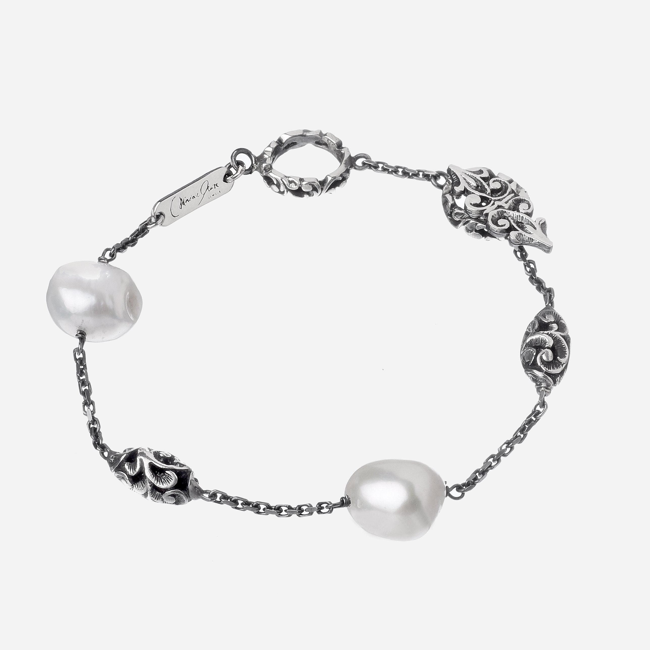 Bracciale scorrevole in argento sterling con perle barocche d'acqua dolce, argento, oro o oro rosa, perle d'acqua dolce autentiche, bracciale con perle naturali - Italia Bracciale scorrevole in argento sterling con perle barocche d'acqua dolce, argento, oro o oro rosa, perle d'acqua dolce autentiche, bracciale con perle naturali - Italia