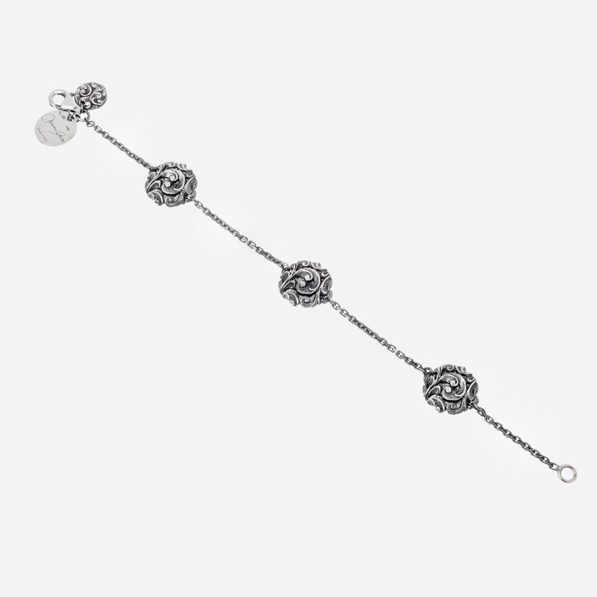 Bracciale con tre lenticchie grandi