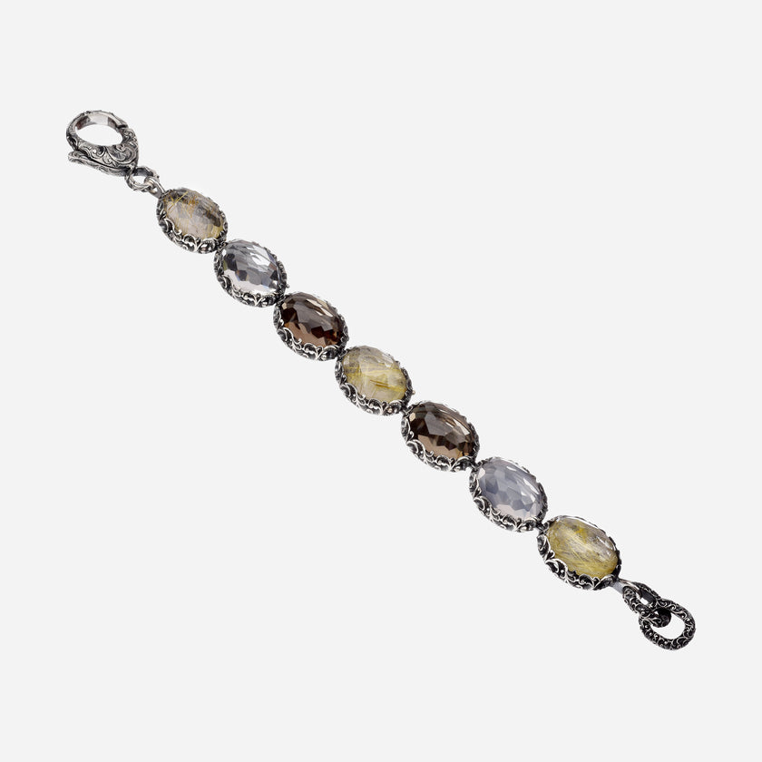 Bracciale pietre taglio ovale cabochon