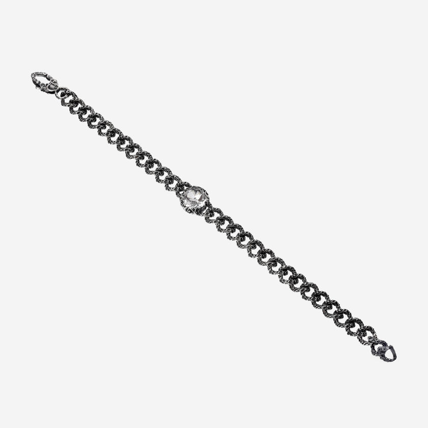 Bracciale groumette con pietra centrale