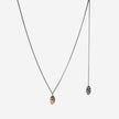Shiva Lingam small necklace in silver and 9k rose gold