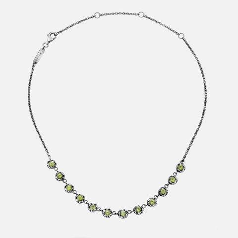 Shri choker necklace, 12 round cut micro stones