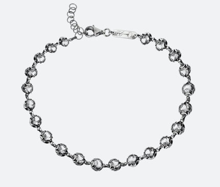 Shri anklet with round cut stones