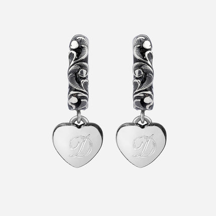 Shakti earrings, shiny heart